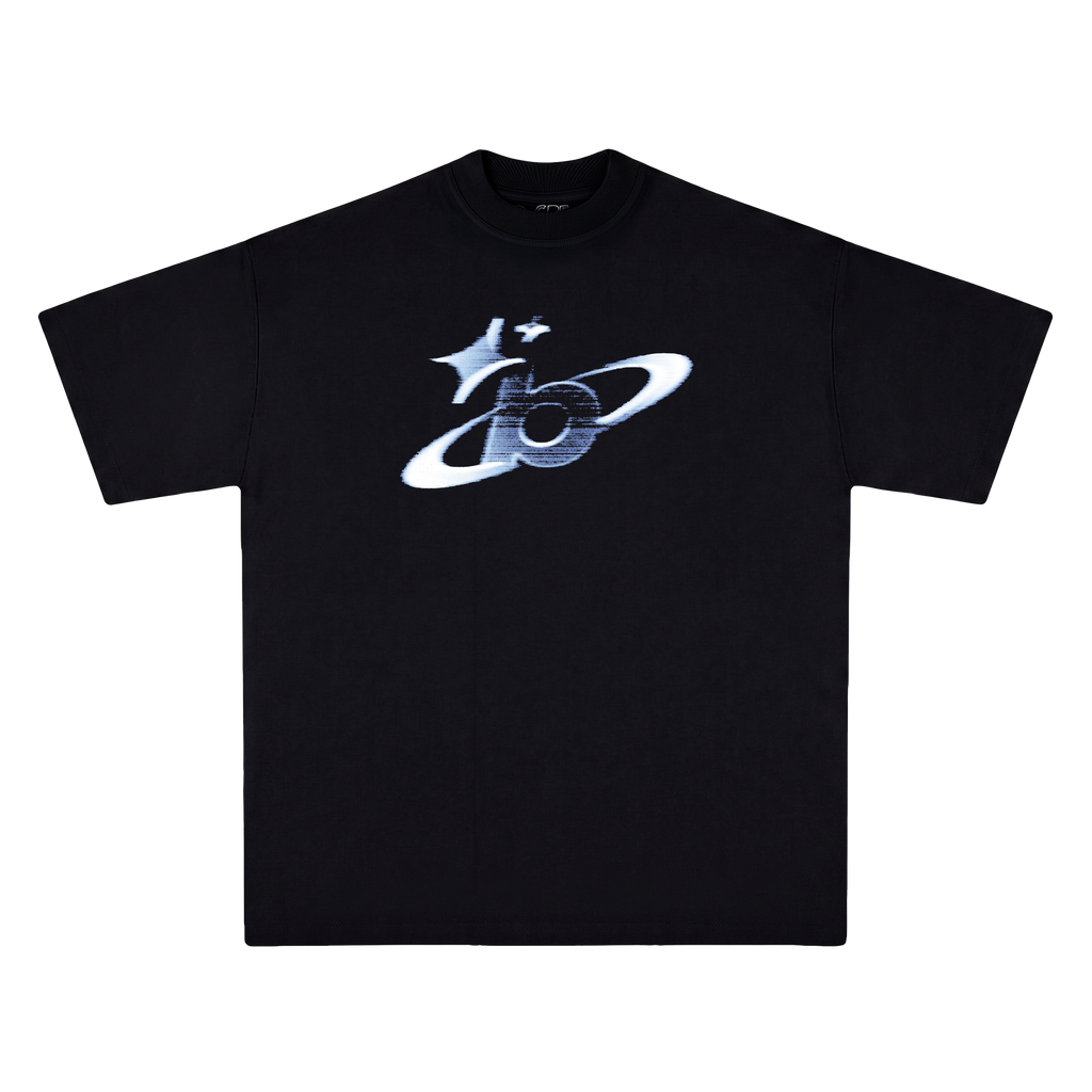 Polo Bored Angels negro vista frontal — Bored Vision streetwear Lima