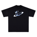 Polo Bored Angels negro vista frontal — Bored Vision streetwear Lima