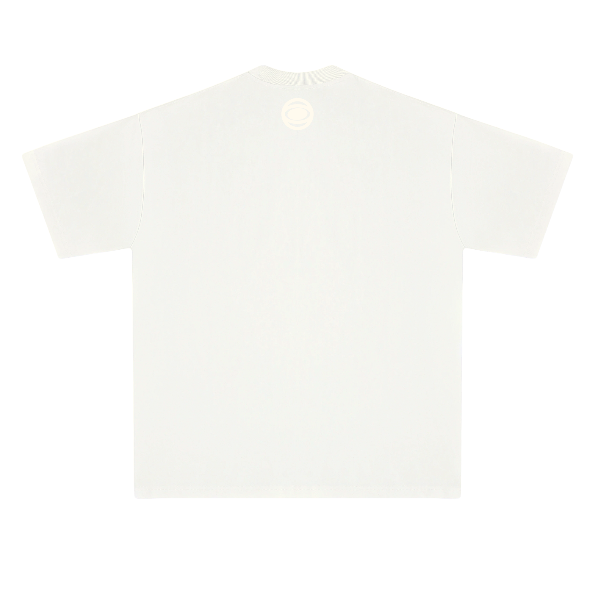 Polo Heaven or Hell crema vista trasera — Bored Vision streetwear Lima