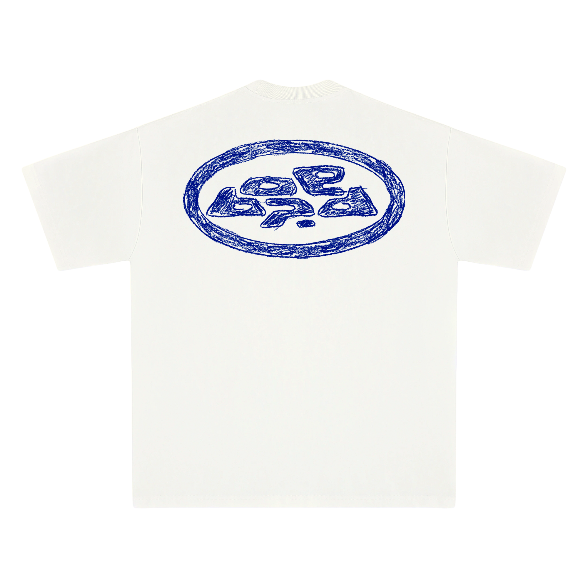 Polo Crayon Tee crema vista trasera — Bored Vision streetwear Lima