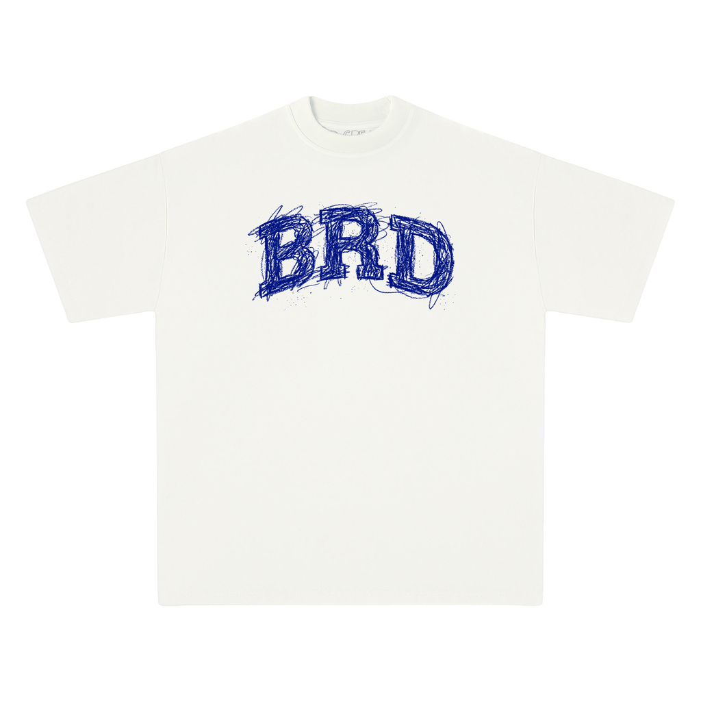 Polo Crayon Tee crema vista frontal — Bored Vision streetwear Lima
