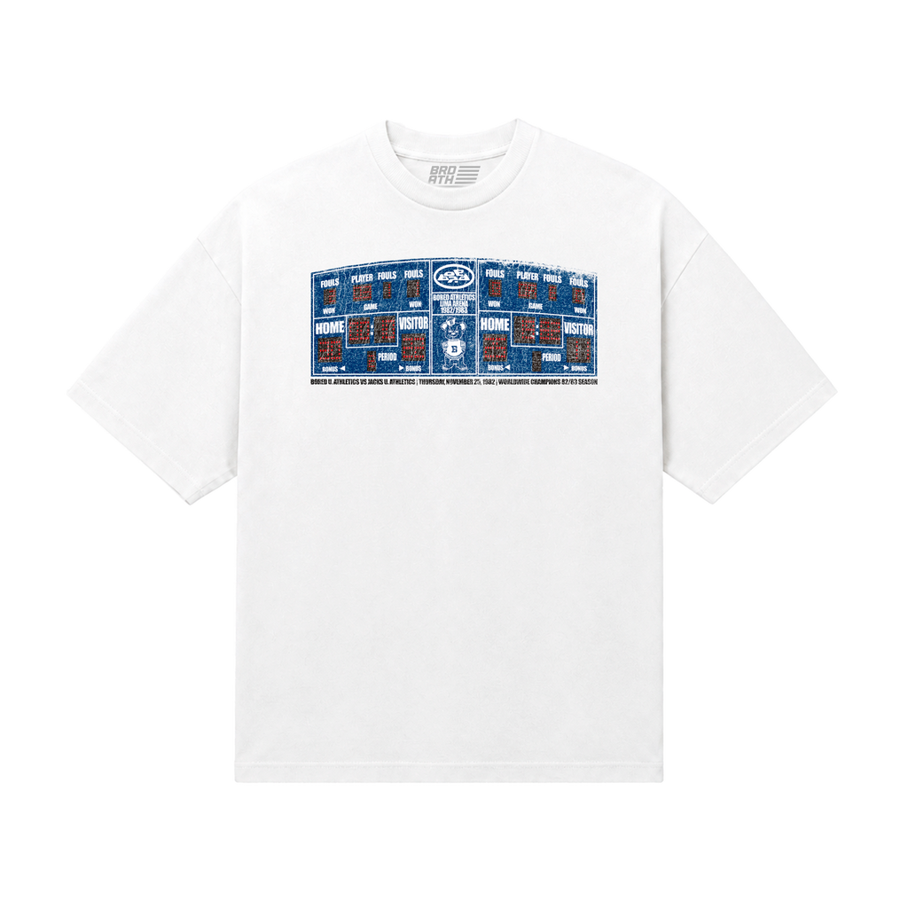 Polo Scoreboard Tee Bored Athletics vista frontal — Bored Vision Lima